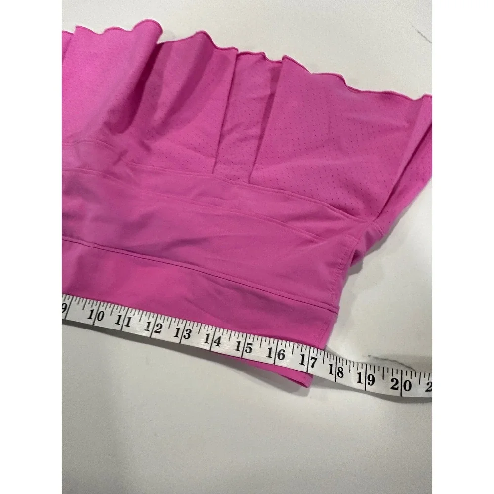 Nike Dri-FIT Womens Pleated Tennis Skort Pink Perforated Athletic Skirt Large